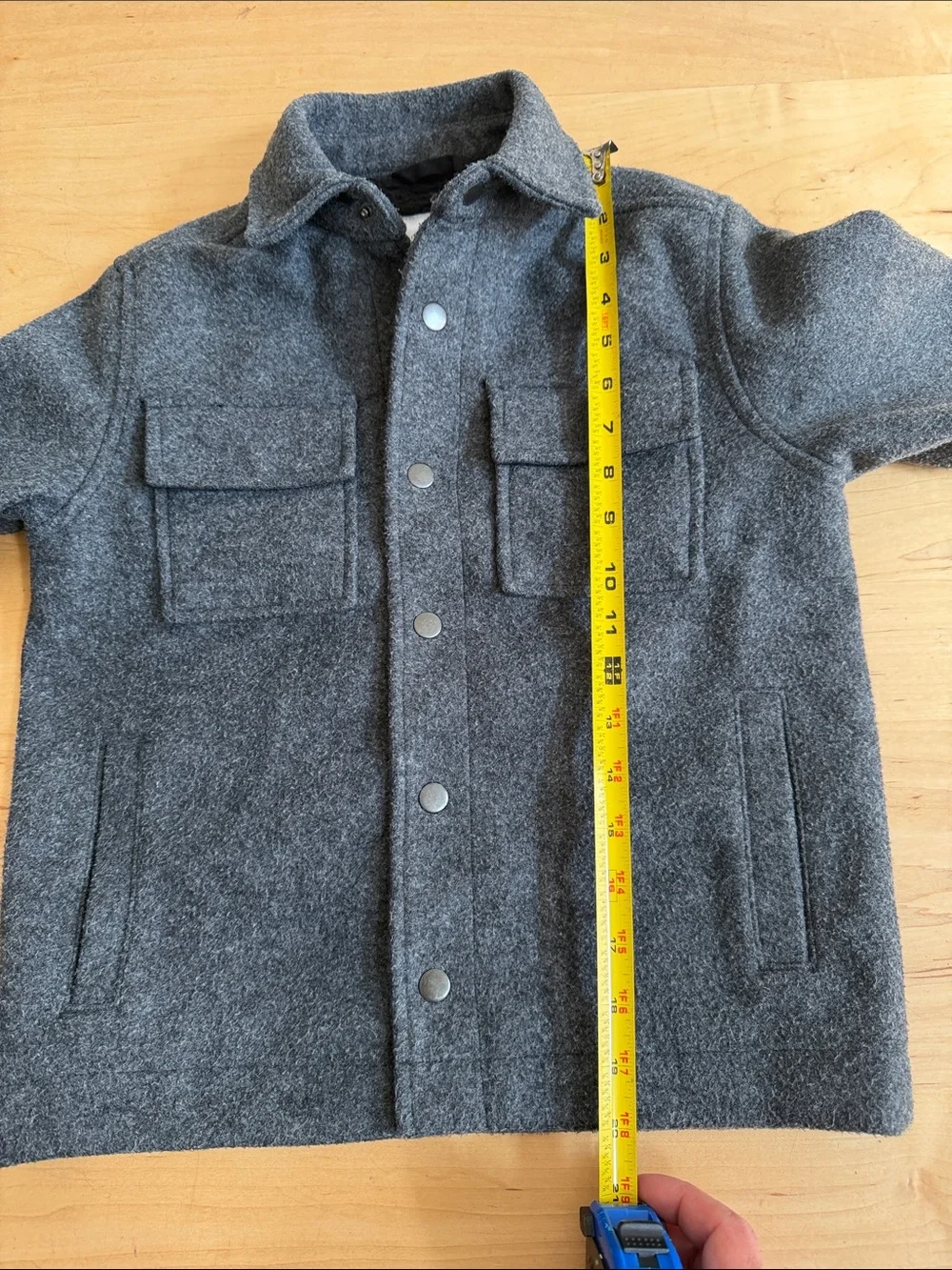 Old Navy Charcoal Gray Boys Wool-Blend Field Jacket